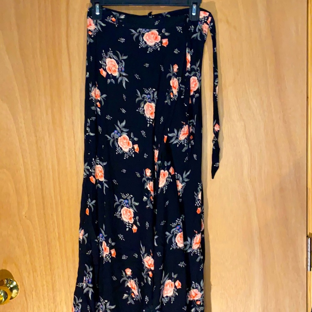 Floral wrap skirt